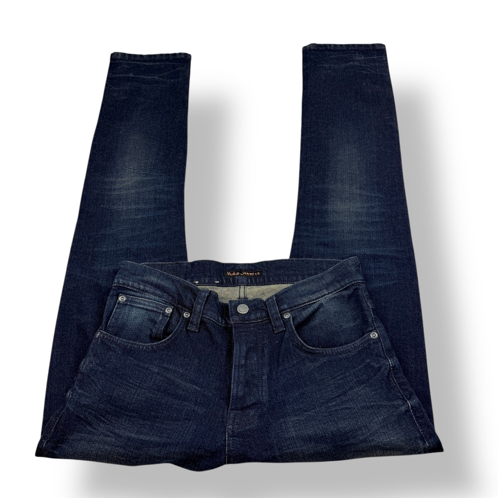 Nudie Jeans Grim Tim Mens Dark Wash Slim Fit Denim Jeans Size 30x32